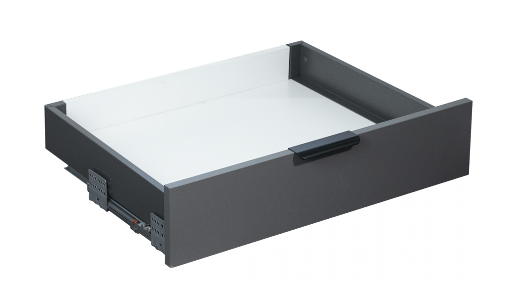 Комплект ящика 84х450 Soft-Close, графит, полн. выдвиж., Slimbox Evolution AKS